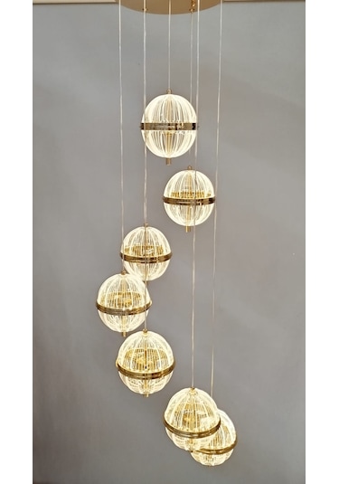Modern Led Sarkıt Avize 6 Lı Sarı