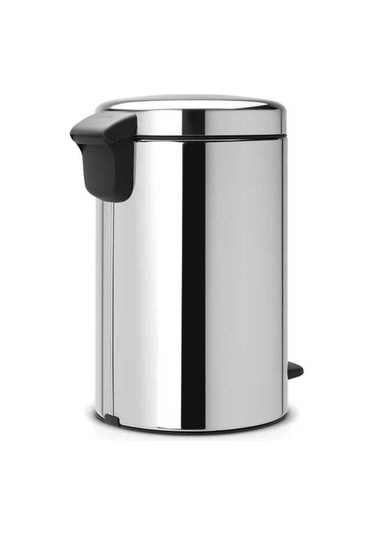 Çöp Kovası, Pedallı, Soft, 12lt - Parlak Paslanmaz Çelik Parlak Paslanmaz Çelik