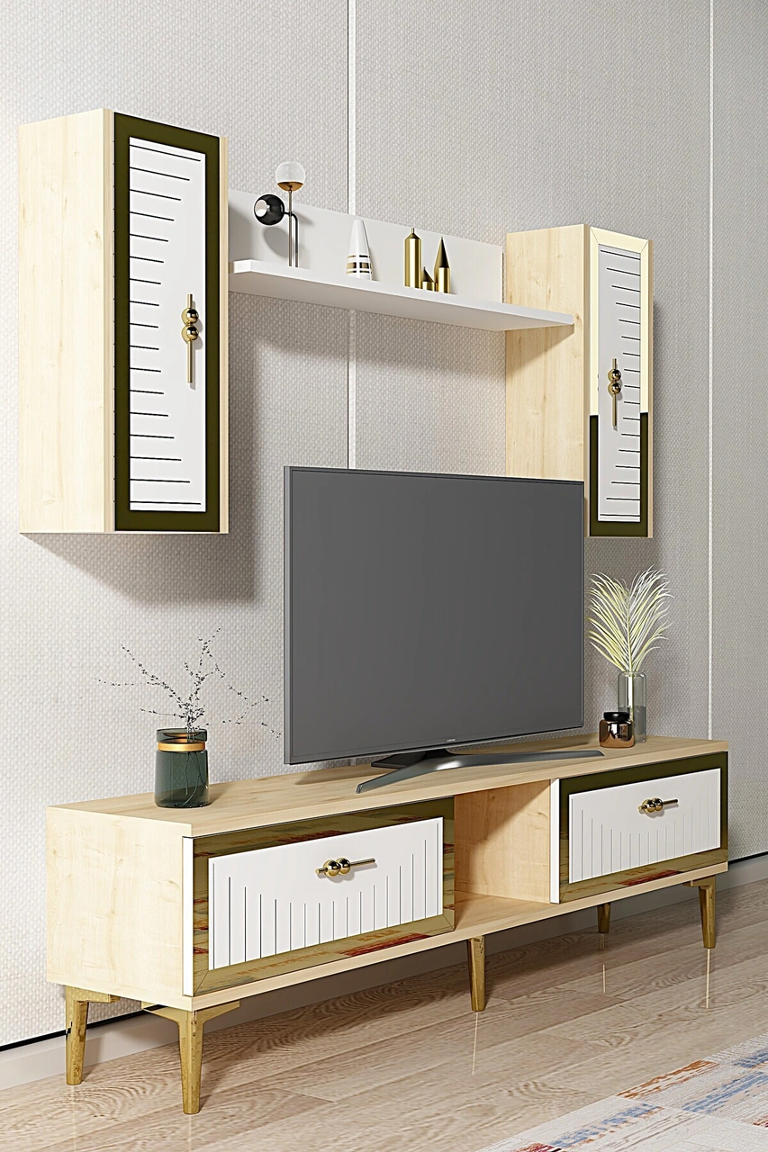 Tvr1501dbg - Tuna150 Tv Ünitesi Safirmeşe-beyaz Gold 150cm Safirmeşe-beyaz-altın