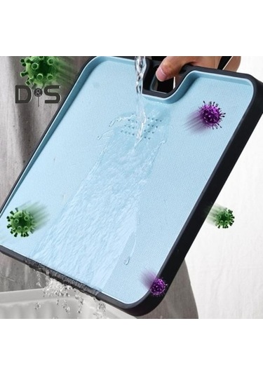 Novahub Kolay Temizlenebilir Mavi Kesme Tahtası - Çift Taraflı Et Sebze Doğrama Mat - Ev Mutfak İçin Mavi