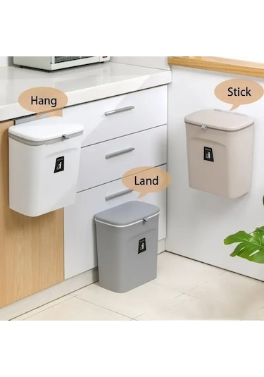 Maoyaya 7/9l Duvara Monte Çöp Tenekesi Ev Arpa Çöp Kutusu Asılı Banyo Çok Renkli Çok Renkli