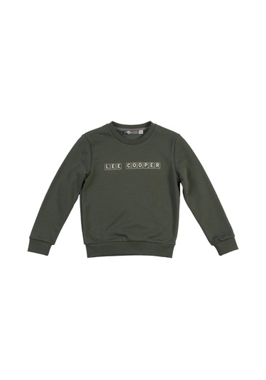 Lee Cooper Scrab Erkek Çocuk O Yaka Sweatshirt Haki-20057-haki