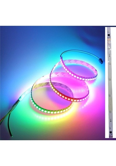 Piksel Şerit Led Dış Mekan Metrede 24 Led Ws2811 Kendinden Animasyonlu İstenirse Adreslenbilir 5 Metre