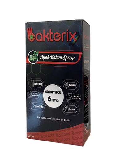 Bakterix Ayak Kokusu ve Mantar Önleyici Sprey 100 ML