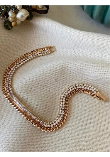 Vıp Çift Sıra Suyolu Detaylı Künye Bileklik Çok Renkli