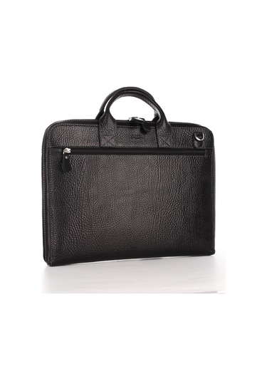 239 Slim Hakiki Deri Evrak Çantası Suya Dayanıklı Siyah-127498 Siyah