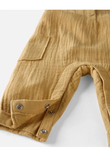 Carter's Yeni Doğanlar İçin Pantolonlu Muslin Tulum 144230103 Hardal Rengi