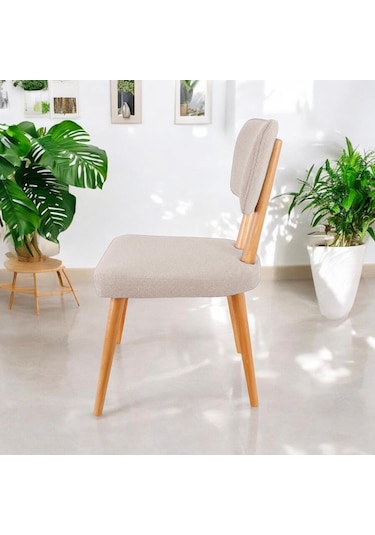 Polly Ahşap Sandalye Krem 6 Adet