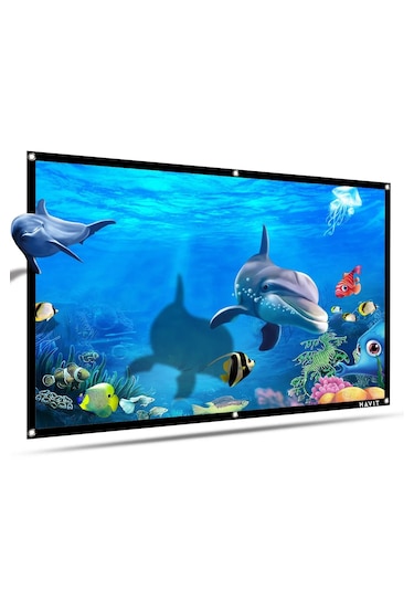 Havit Pa301 100 Inç Siyah Çerçeveli Duvar Tipi Projeksiyon Perdes