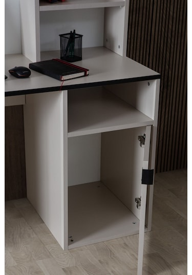 Bali Genç Odası Takımı - 4 Kapaklı Dolap, Çalışma Masası, Şifonyer, Komodin Çok Renkli