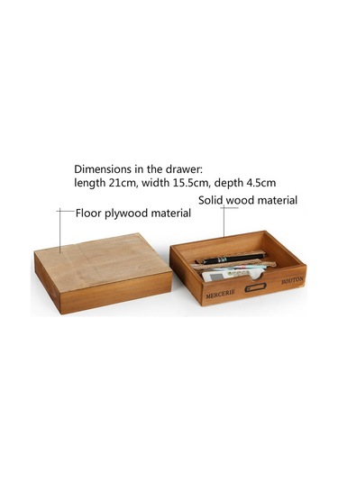 Sones Bir Pompalı Retro Ahşap Çekmeceli Depolama Dolabı Masası