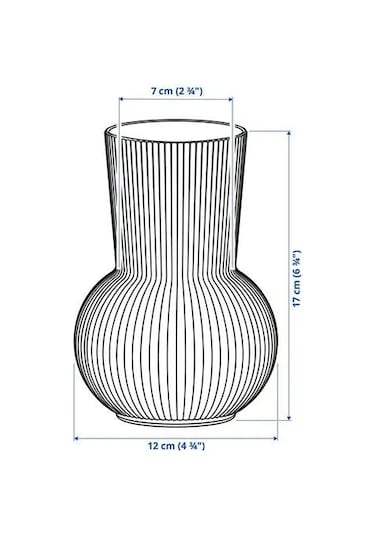 Sumuhome Padvılje Cam Vazo Saydam 2'li 17cm Saydam