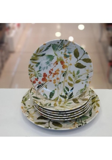 Tulu Porselen Klasik Db1539 7 Parça Pasta Seti Çok Renkli