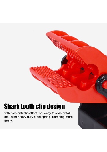 Symbee Araç Paspasları Temizleme Kancaları - Oto Yıkama Salonu Kullanıma Özel Duvar Takılı Sabitleyici Kırmızı, 4 Adet Set