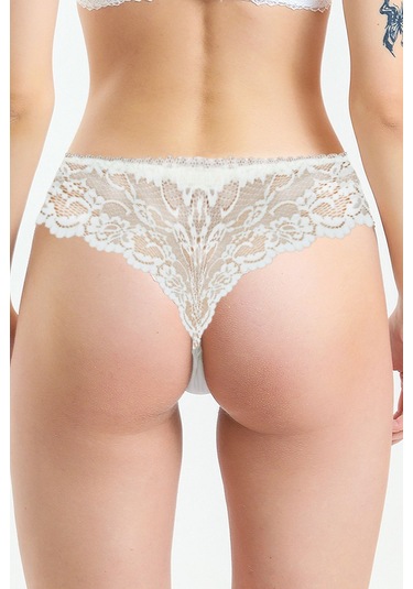 Magic Form 770 Kadın Arkası Dantelli Külot-ekru Ekru