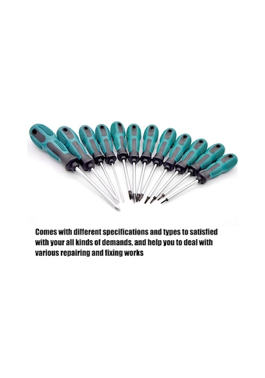 Maiyame 12'li Krom-vanadyum Çelik Manyetik Tornavida Seti - Ev Aletleri, Elektronik Tamiri İçin El Aracı