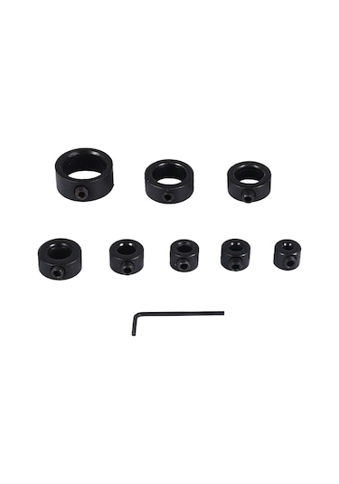 9 Adet Ayarlanabilir Matkap Derinliği Yaka Sınır Halkası Karbon Çelik Seti
