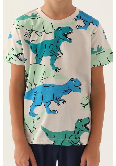 Roly Poly 3360 Dinosaur Erkek Çocuk Pijama Takımı 001