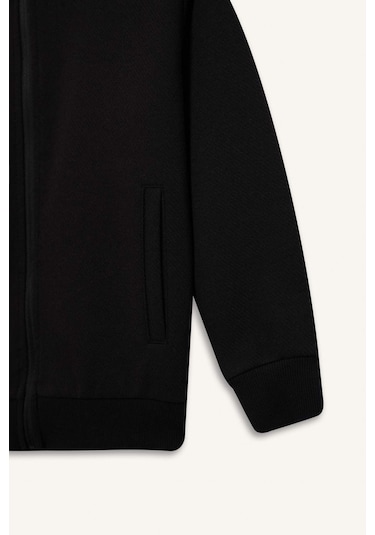 DeFacto Erkek Çocuk Kolej Yaka Fermuarlı Cepli Bomber Hırka D2803A825SPBK81