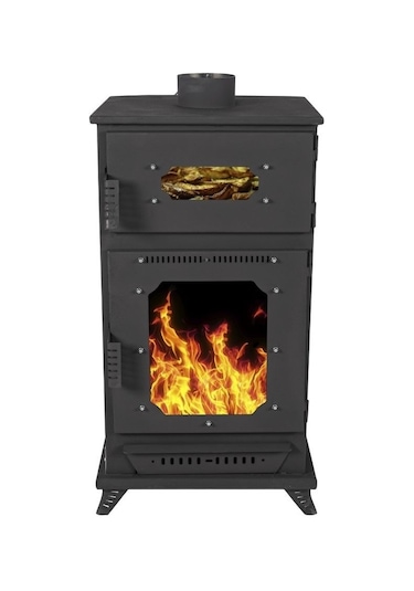Pelet Ve Odun Sobası Ms-k003 Modeli Şömineli - Fırınlı