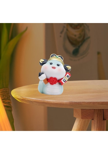 Suntek Çin Yeni Yılı Yılan Heykelciği Dekoratif Açık-mavi