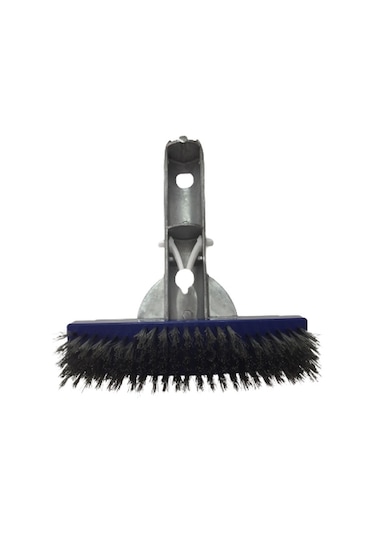 Krom Saplı Paslanmaz Klipsli Model Tel Havuz Fırçası 15 cm-Stainl