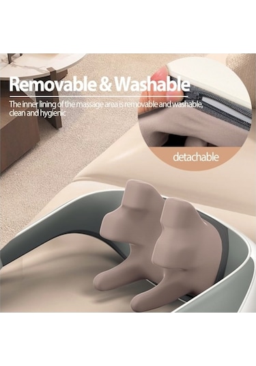 Cbtx 6d El Hissiyatlı Yoğurmalı Isıtmalı Kas Ağrısı Giderici Omuz Ve Boyun İçin Şarjlı Masaj Aleti Mavi