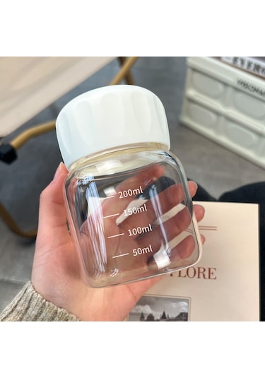 Ölçekli Yağış Effaf Cam Su Bardağıpem Pembe