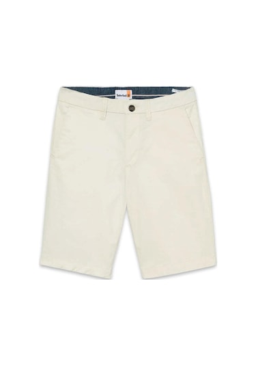 Timberland Tb0a2dfm Claremont Twill Chino Krem Erkek Şort Beyaz
