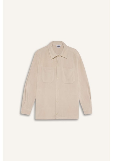 DeFacto Relax Fit Polar Uzun Kollu Gömlek A4782AX24WNBG721 Bej