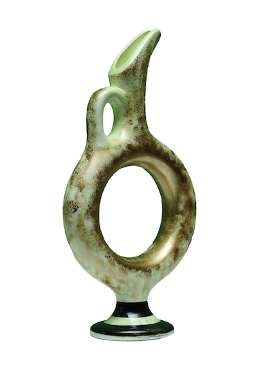 E38 El İşçiliği Halkalı Çini Vazo 30 15 Cm - 6422 Çok Renkli