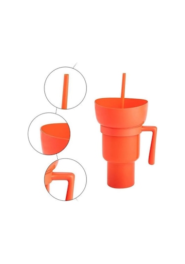 Koyu Yeşil İçecek Kupası Stadyum Bardak Ve Snack Bowl 2'si 1 Arada Snack İçecek Bardağı