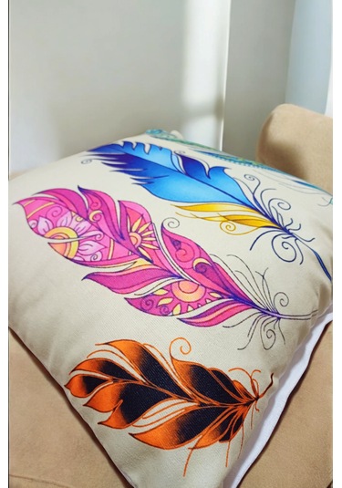 Modern Tarz Dijital Baskılı 4 Lü Dekoratif Kırlent Kılıfı Seti 43x43 Cm Şık Ve Renkli Tasarımlar Sarı