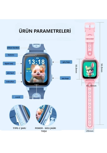 Wonlex CT23 Sim Kartlı 4g Video Görüşme Gps Akıllı Saat