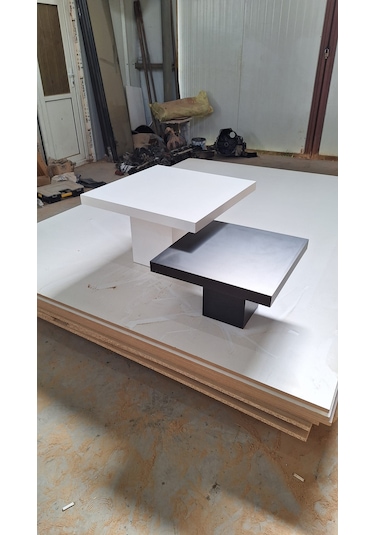 Most Marmoris %100 Mdf Orta Sehpa Set Evinize Teslim Aytaşı Siyah