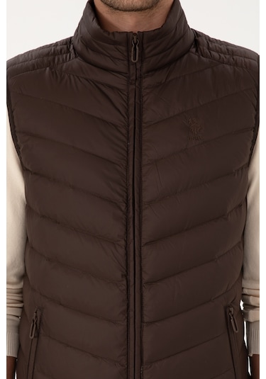 U.s. Polo Assn. Erkek Koyu Kahverengi Yelek Dokuma 50310045-vr084 Koyu Kahverengi