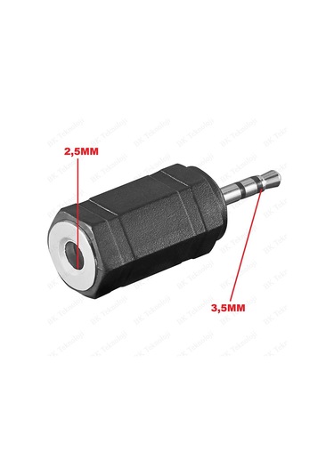 3.5mm Erkek To 2.5mm Dişi Stereo Mic Ses Kulaklık Jak Adaptörü Dö