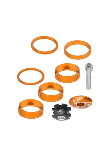 Xindoker Mountain Bike 28.6mm Aluminyum Ayak Üstü Aralığı Seti - 2/3/5/10mm Kalınlık, Renkli, Anti-korozif, Kol Yüksekliği Ayarlaması Altın Altın