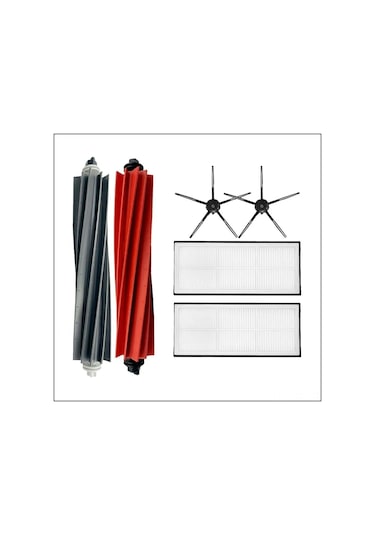 Teltree Roborock S8/s8 Plus/s8 Pro Ultra İçin Temizlik Aksesuar Seti - Rulo Fırça, Ana Fırça, Hepa Filtre, Yan Fırça, Mop Bezi