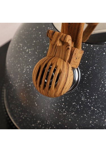 Hangfox 3 Litre Çelik Çıngıraklı Su Kaynar, Indüksiyon Uyumlu, Büyük Kapasiteli, Günlük Kullanım İçin Isı Tutucu Siyah