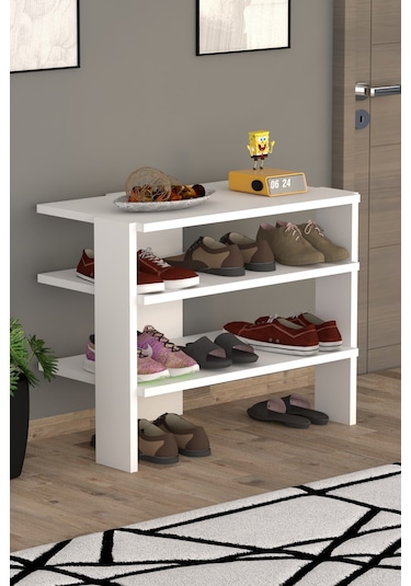 Vuhan Raflı Ayakkabılık Beyaz