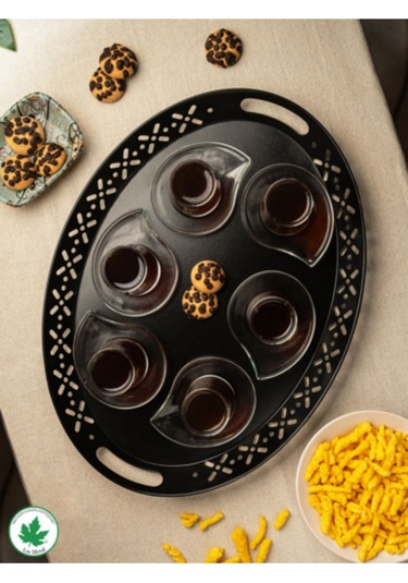 Lin Metal Lalin Tepsi - Siyah