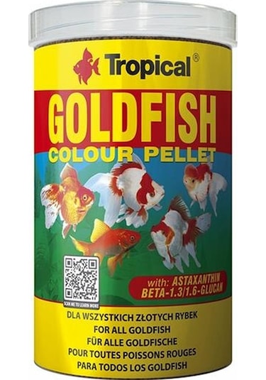 Tropical Goldfish Colour Pellet 1000ml 360gr