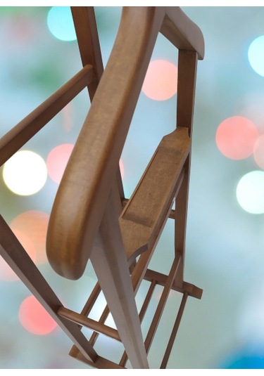 Dilsiz Uşak Çift Tepe Model Parlak Ceviz Askılık Kayın Torna Iske N11.163 Beyaz - Ceviz