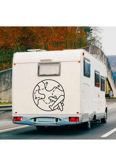 Karavan Sticker Seyahat Sticker 45x45