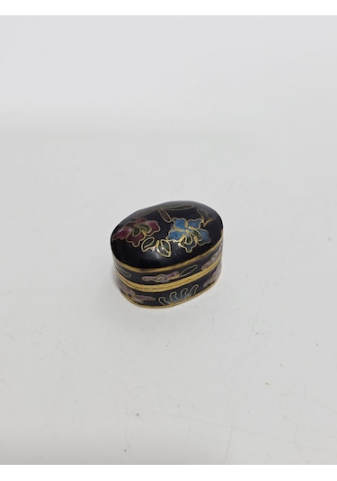 Antika Cloisonne Minyatür Kutu 2,4x1,7cm 102