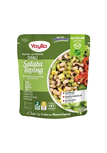 Yayla Haşlanmış Suyu Süzülmüş Chialı Salata 8 x 150 G