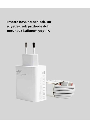 67 Watt Yüksek Güç Şarj Adaptörü Mi 10 Mi 11 Mi 12 Uyumlu Renkli