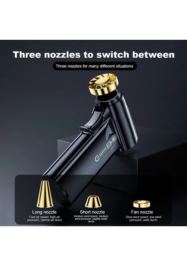 130000 Rpm Mini Turbo Jet Fan Tip-c Şarj Fırçasız Motor El Kanal Fanı Hava Red