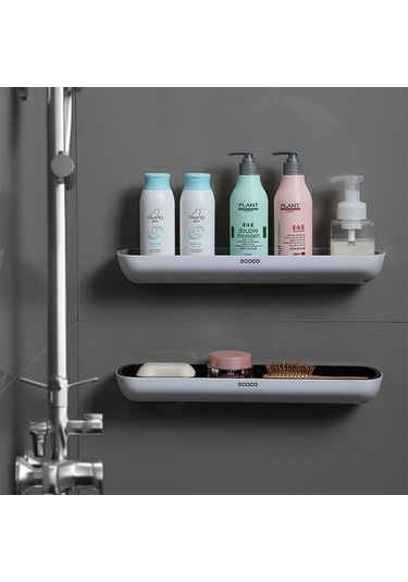 Moveevo Duvar Takılı Abs Depolama Rafı, Modern Basit Tasarım, Banyo/mutfak Düzenleme, Kolay Kurulum, Alan Tasarrufu Standart Gri Diğer